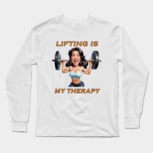 Lifting Is My Therapy Long Sleeve T-Shirt